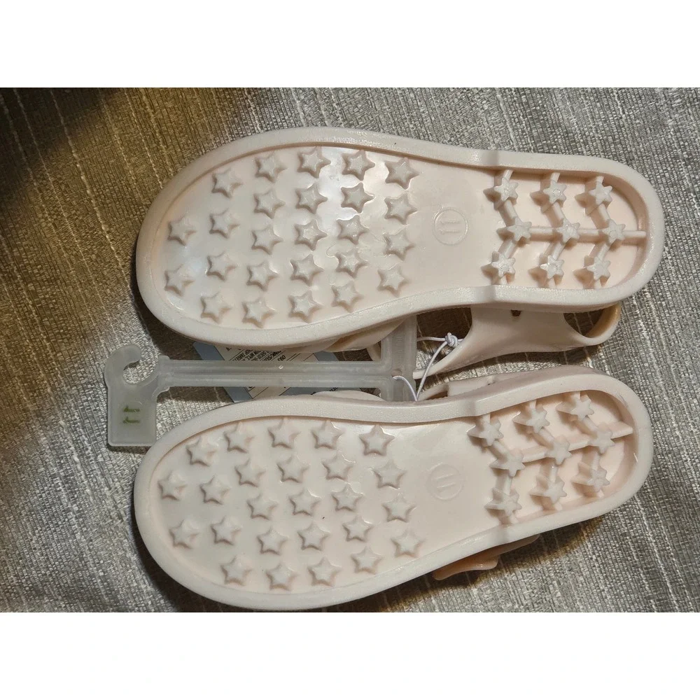 Cat & Jack Kids Sunny Jelly Sandals Pink Caged Fisherman Shoes Size 11 NWT